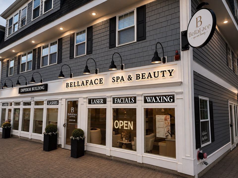 BellaFace Spa & Beauty storefront exterior in Lowell, Massachusetts